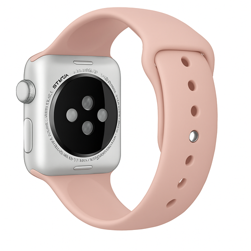 Baby Pink Silicone Strap For Apple Watch Color Coordinated Band