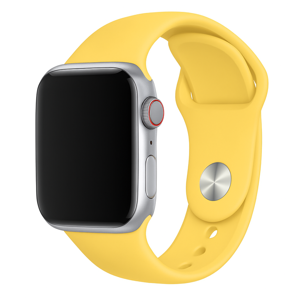 Jasně žlutý silikonový řemínek pro příslušenství Apple Watch