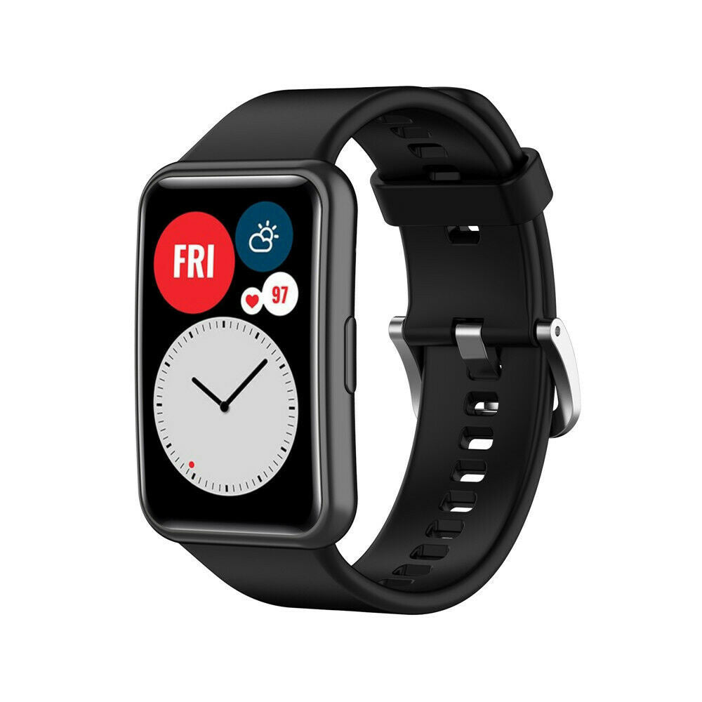 Pulseira de Silicone Preta Huawei Watch Fit para Huawei Watch Fit