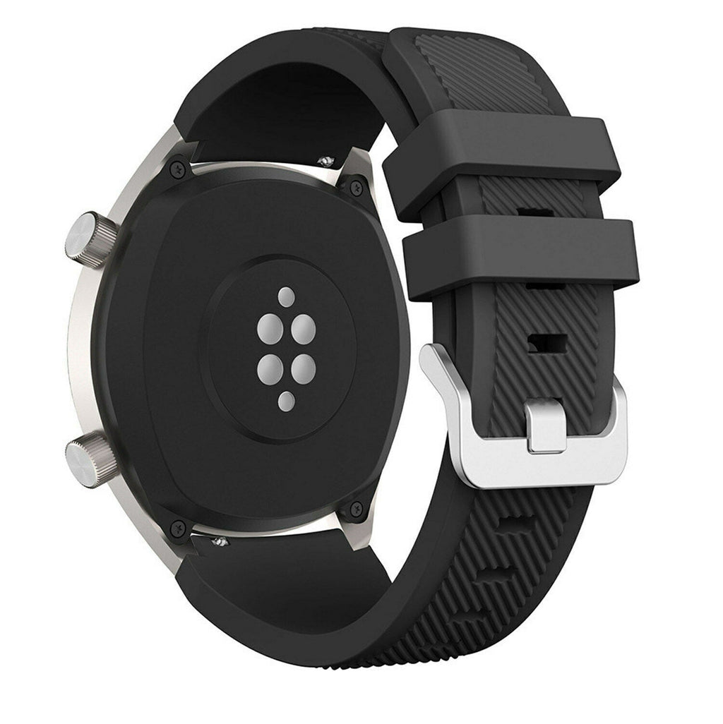 Huawei Watch GT 2 Black Silicone Band With Metal Buckle