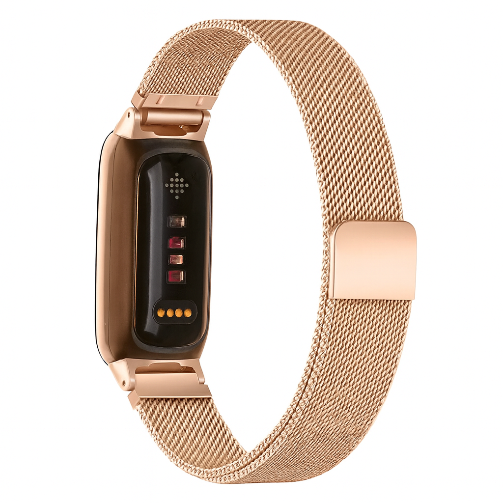 Řemínek Milanese pro Fitbit Inspire 3 Rose Gold Edition