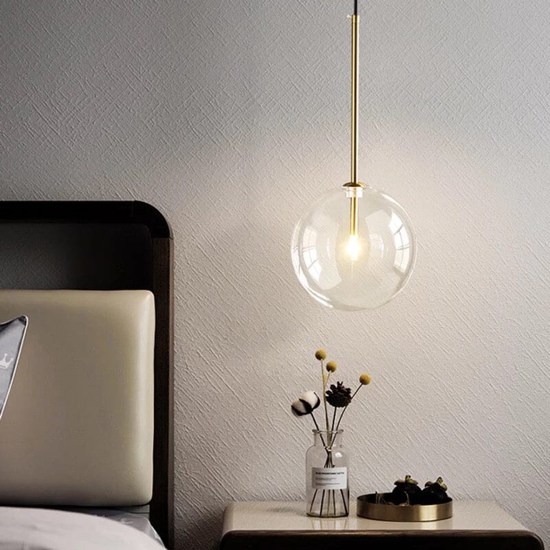 Suspensions en globe de verre pour cuisines et chambres modernes