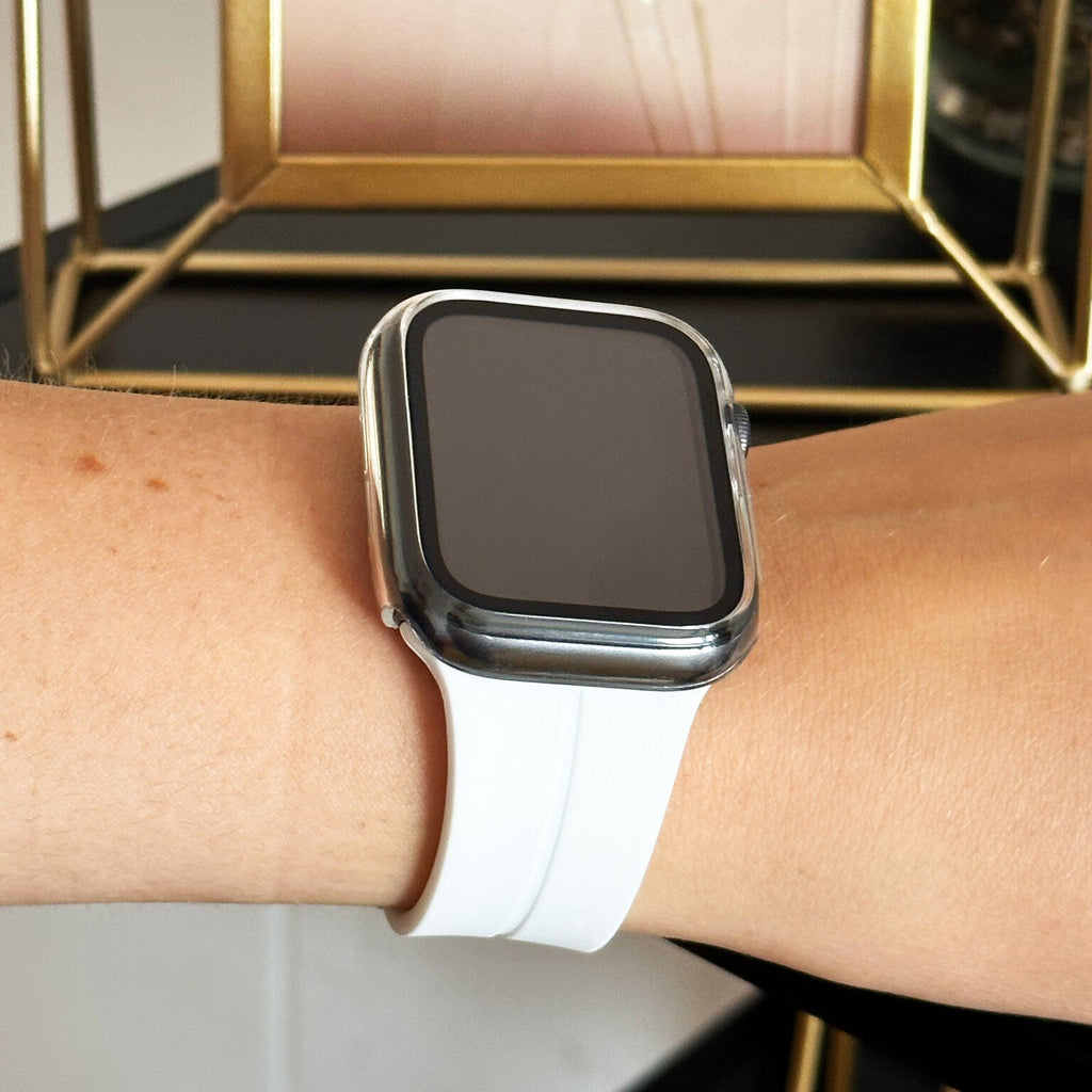 Apple Watch Transparent Glass Cover And Clear Hard Case