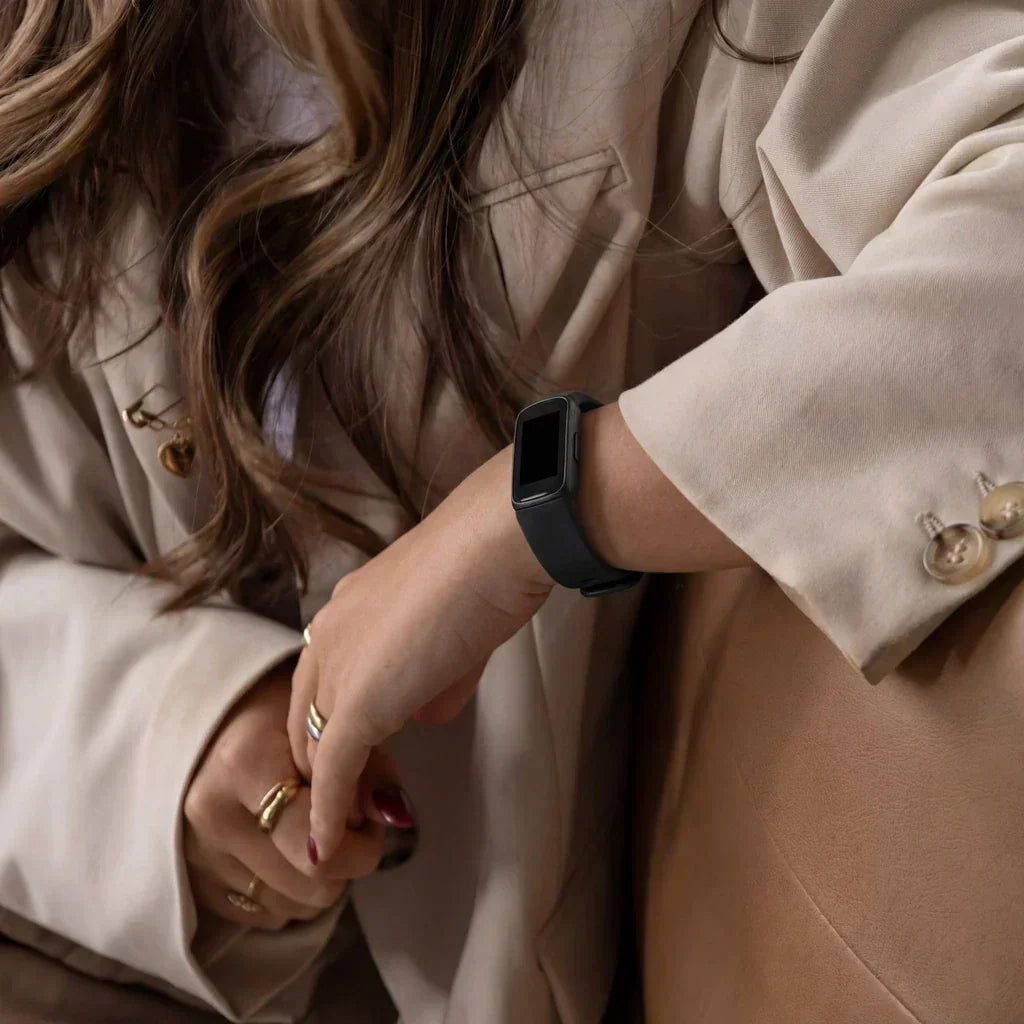 Black Nylon Wrist Strap For Fitbit Inspire HR And Inspire 2