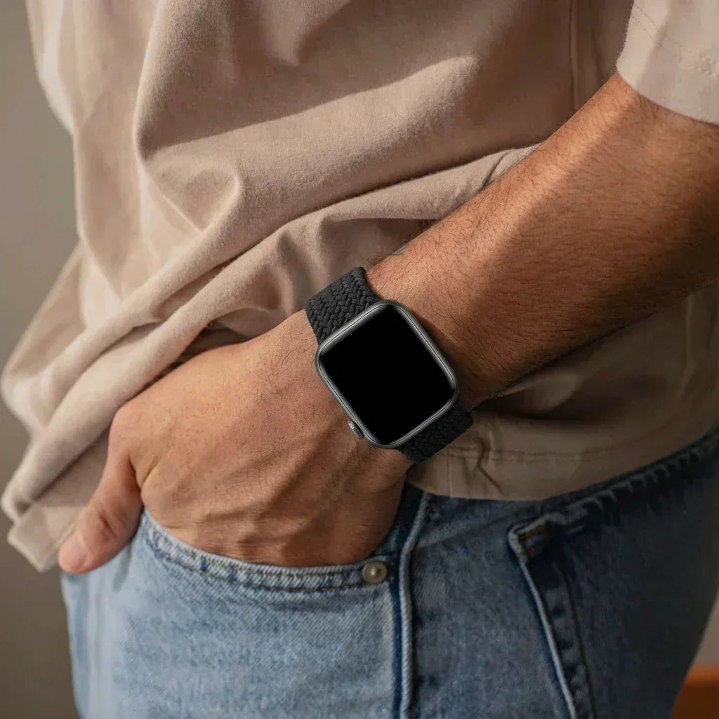 Apple Watch Black Nylon Braided Strap For Apple Watch Band