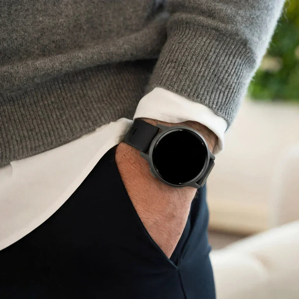 Pulseira de Substituição em Silicone Preto para Garmin Vivoactive 3