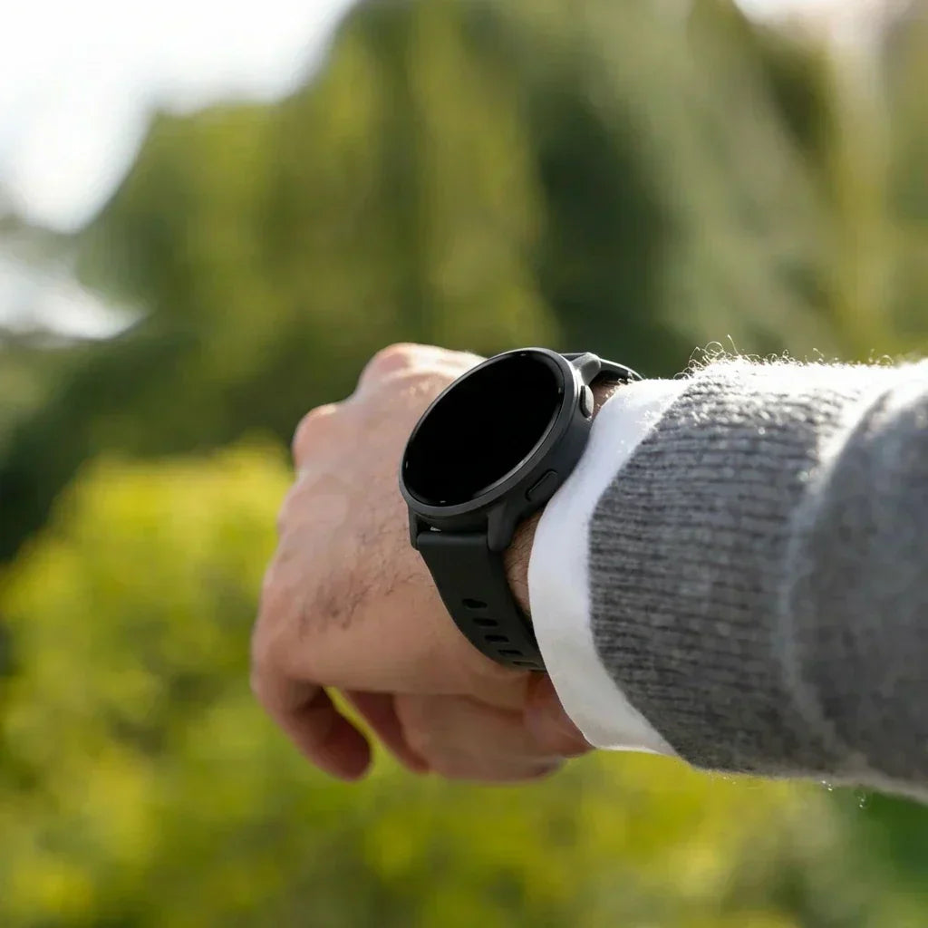 Pulseira de Substituição em Silicone Preto para Garmin Vivoactive 3