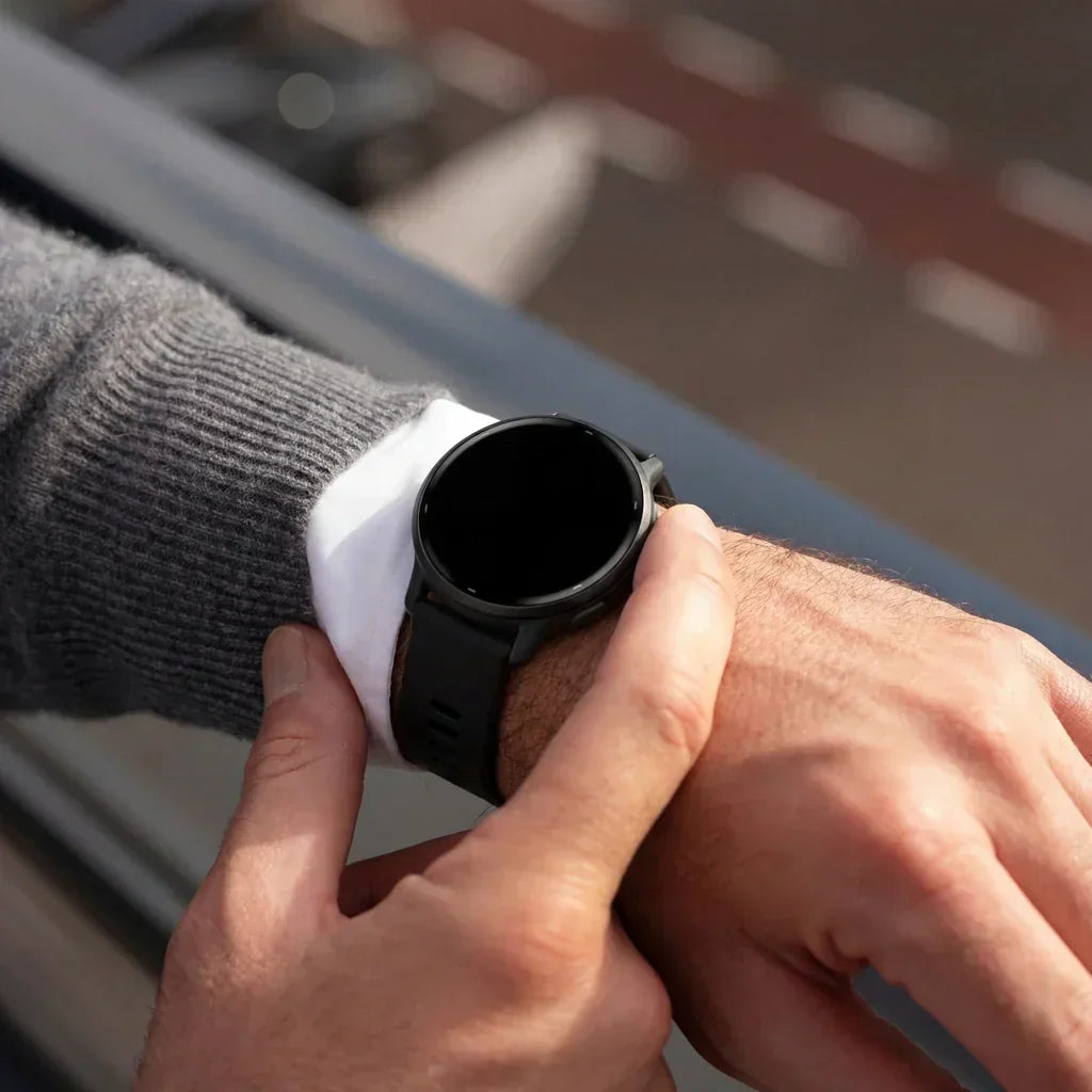 Pulseira de Substituição em Silicone Preto para Garmin Vivoactive 3