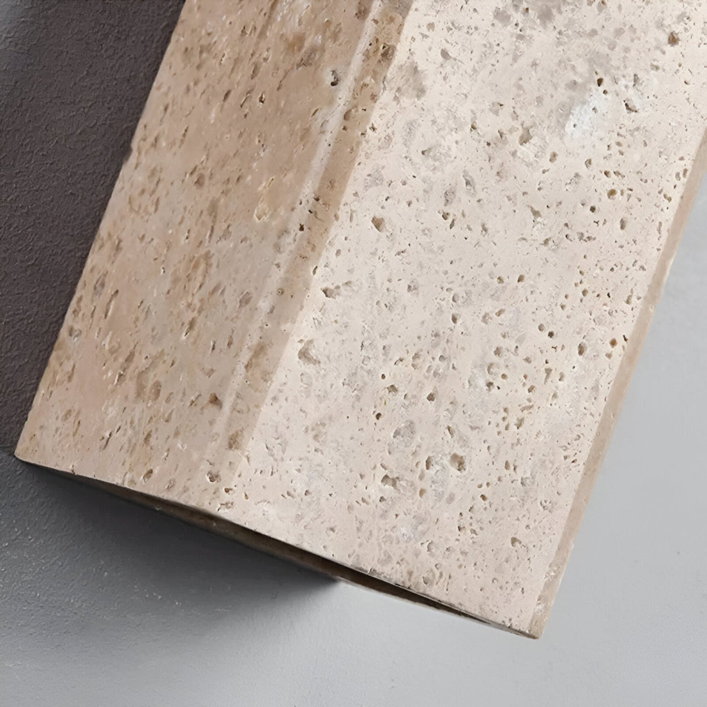 Travertine Cube Wall Sconce | Ormexis