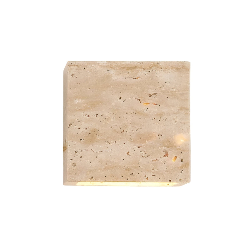 Travertine Cube Wall Sconce | Ormexis