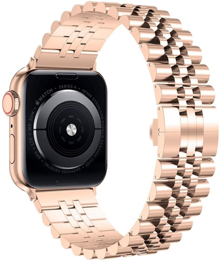 Náramek Apple Watch Jubilee z nerezové oceli v růžovém zlatě