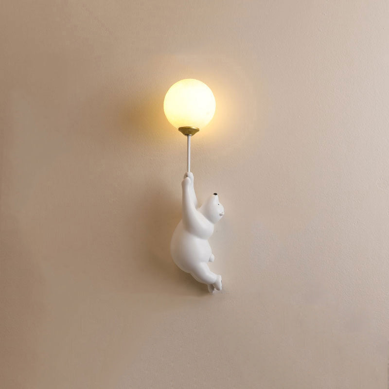 Kids Bear Holding Balloon Wall Light Bedroom Novelty Wall Lamp | Ormexis