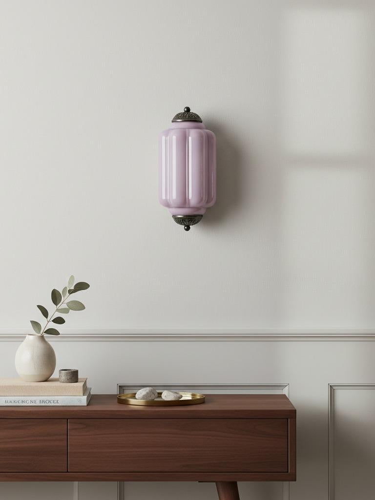 Ribbed Glass Capsule Wall Light | Ormexis