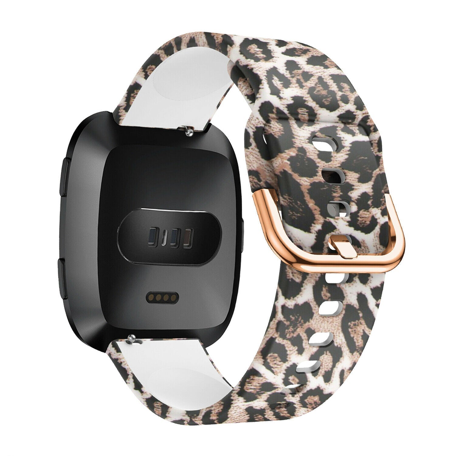 Pulseira de Silicone Lucky Leopard para a Série Versa da Fitbit