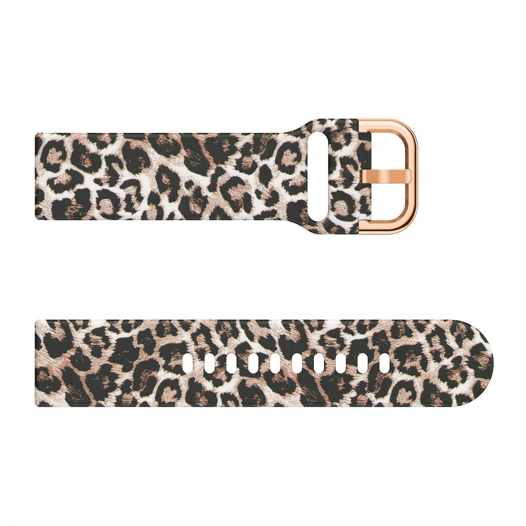 Pulseira de Silicone Lucky Leopard para a Série Versa da Fitbit