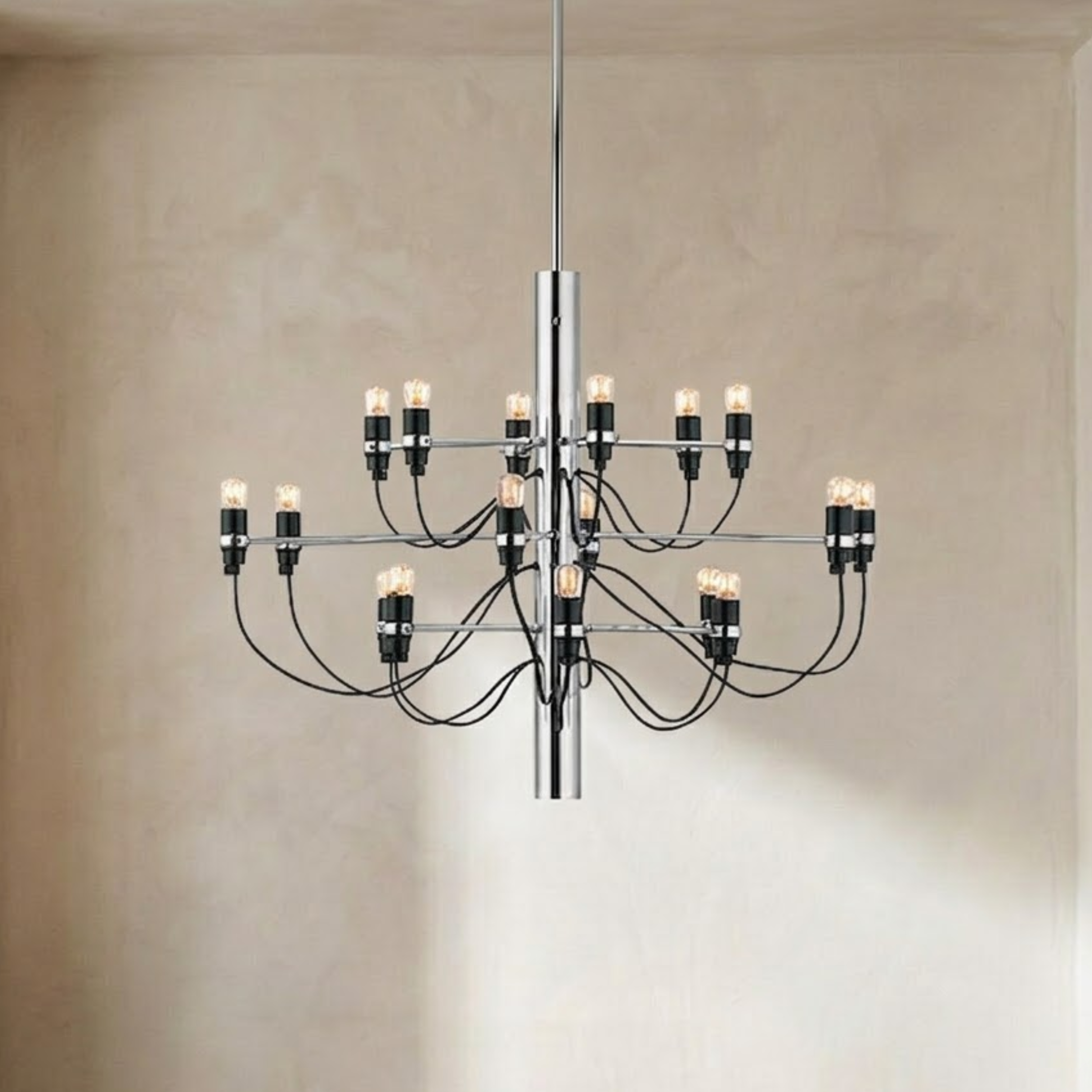 Candelabru LED cu două niveluri, în stil Mid-Century | Ormexis