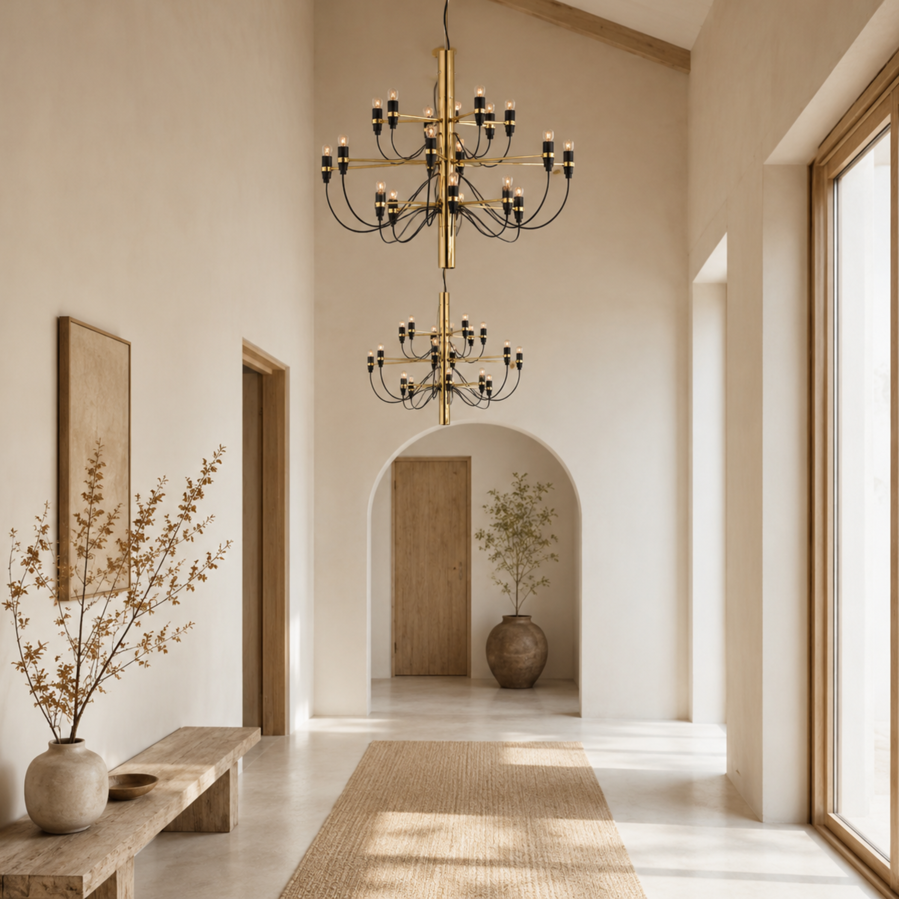 Candelabru LED cu două niveluri, în stil Mid-Century | Ormexis
