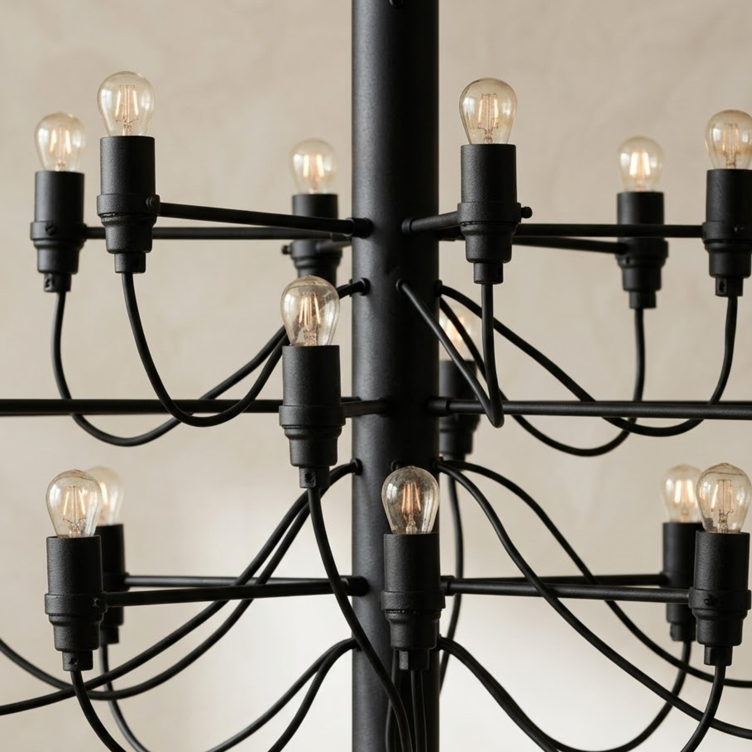 Candelabru LED cu două niveluri, în stil Mid-Century | Ormexis