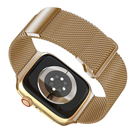 Pasek Milanese do Apple Watch w kolorze różowego złota z klamrą Premium