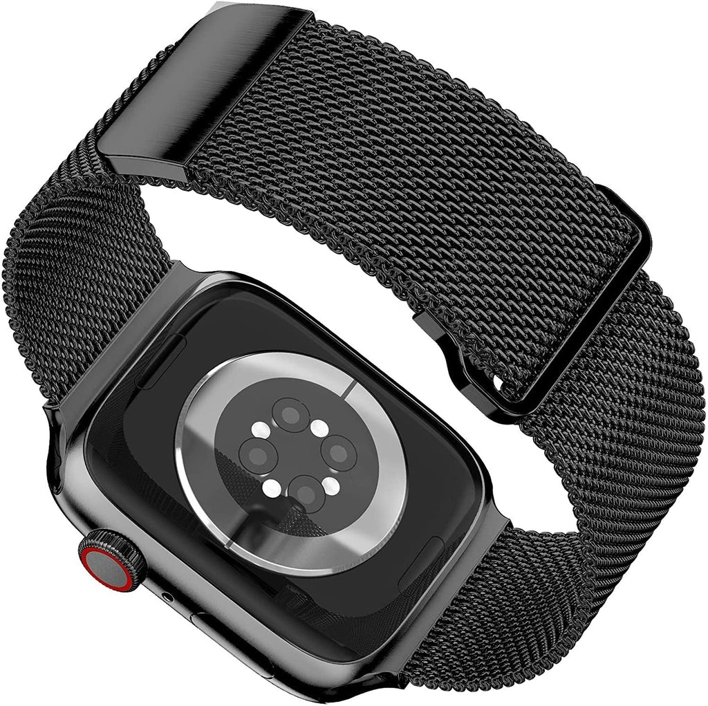 Apple Watch Milanese-mesharmband med spänne i svart