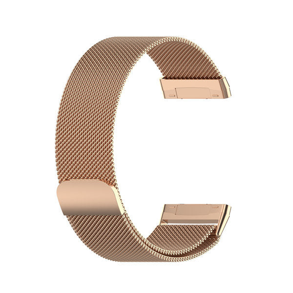 Fitbit Versa 4 Ersatzarmband mit Milanese-Armband in Roségold