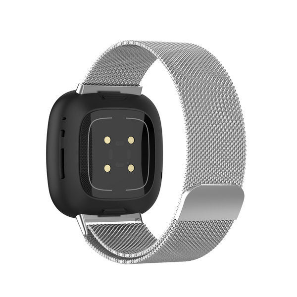 Fitbit Versa 4 Cinturino Milanese Finitura Argento Lucida