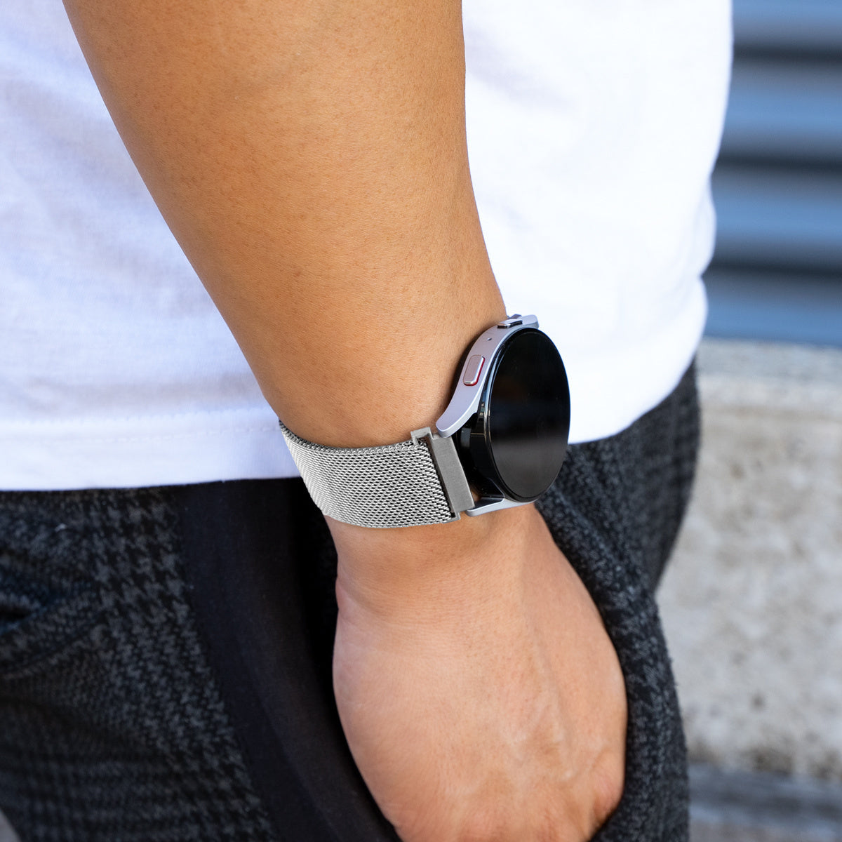Silver Milanese Link Band For Samsung Galaxy Watch 5 (40mm)