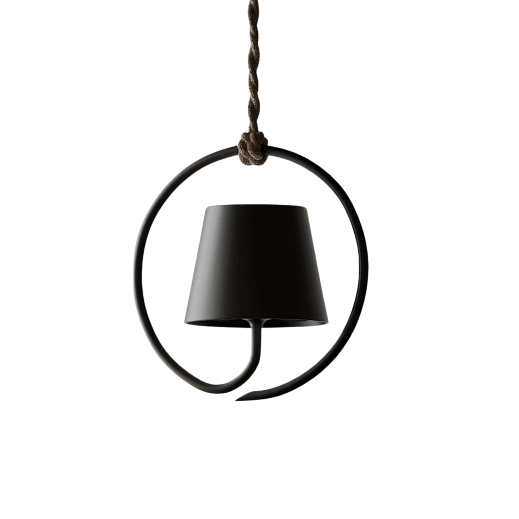 Minimalistische LED-Ringrahmen-Pendelleuchte mit konisch zulaufendem Schirm | Ormexis