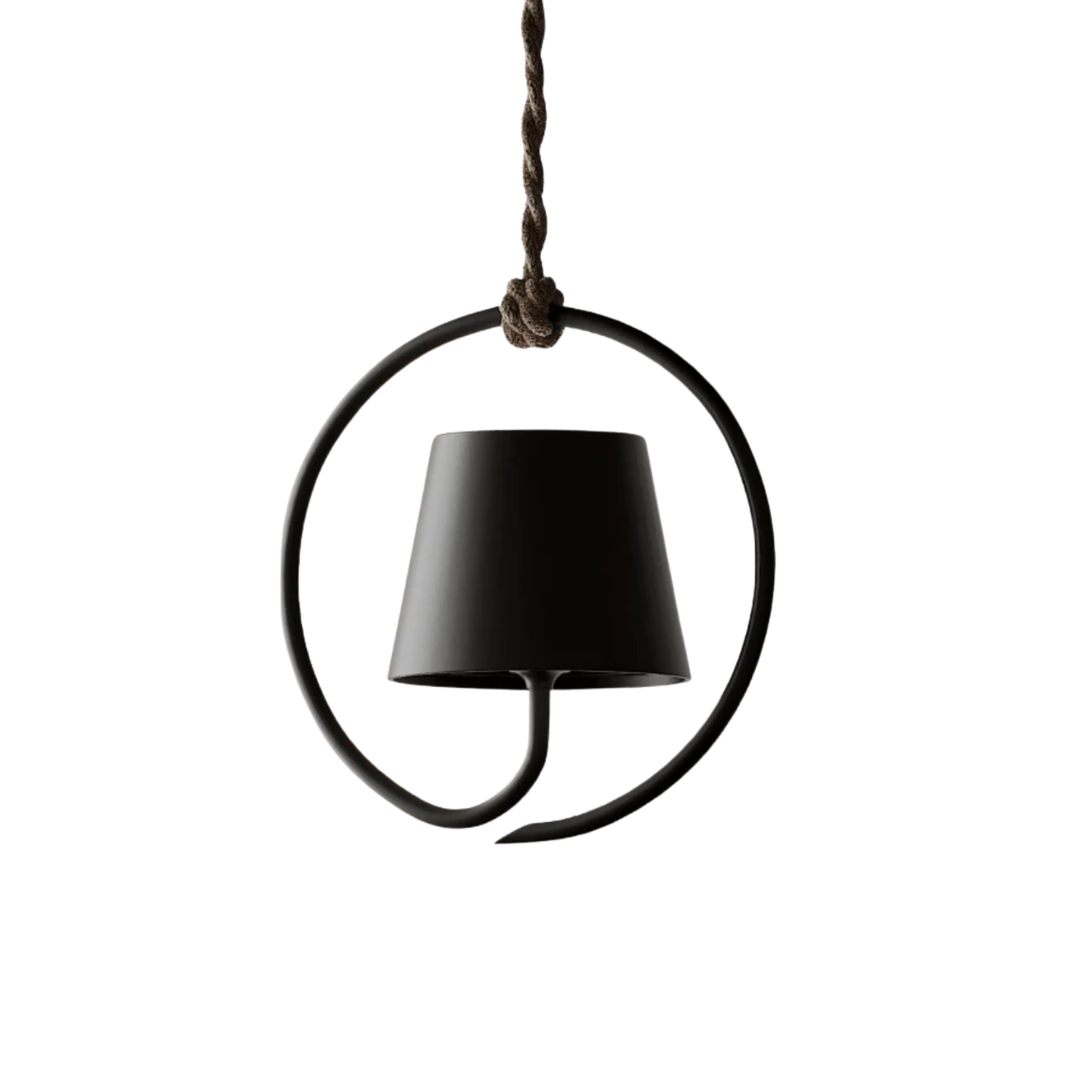 Minimalistische LED-Ringrahmen-Pendelleuchte mit konisch zulaufendem Schirm | Ormexis