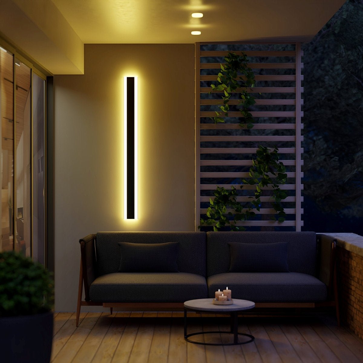 Nowoczesna pionowa lampa ścienna LED | Ormexis