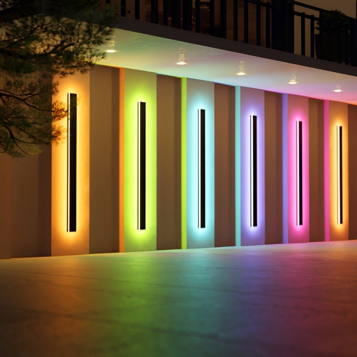 Nowoczesna pionowa lampa ścienna LED | Ormexis
