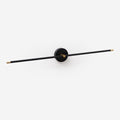 Minimalistische lineare LED-Wandleuchte mit Stab, doppelseitige Wandleuchte in Schwarz und Gold | Ormexis