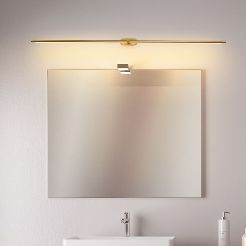 Minimalistyczna smukła liniowa lampa ścienna LED w kolorze czarno-złotym i białym | Ormexis