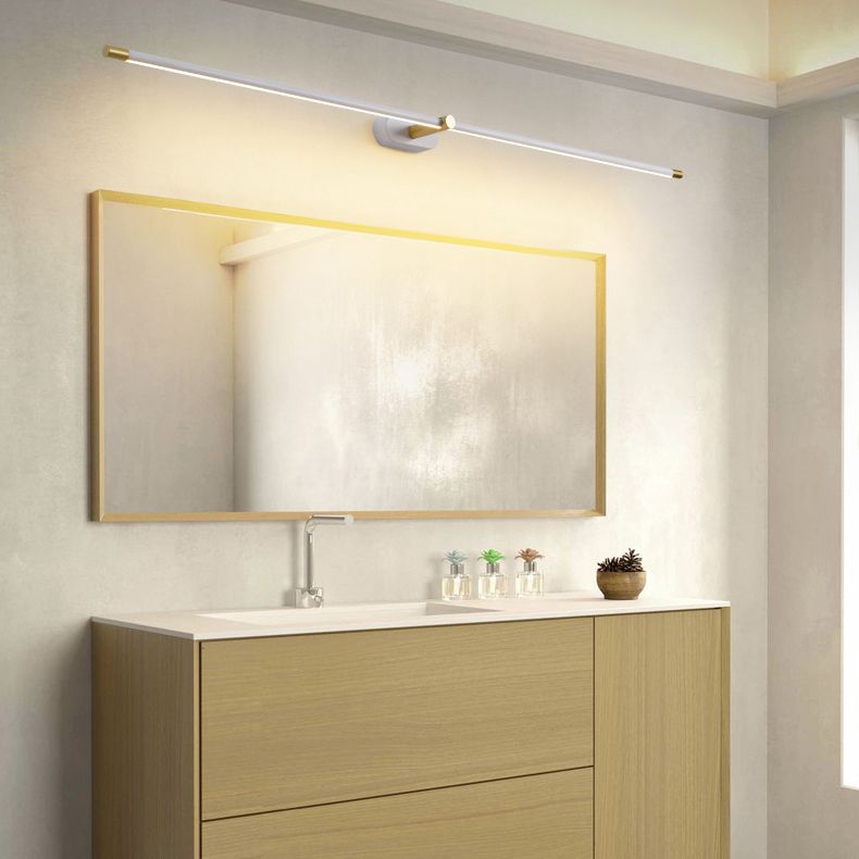 Minimalistyczna smukła liniowa lampa ścienna LED w kolorze czarno-złotym i białym | Ormexis