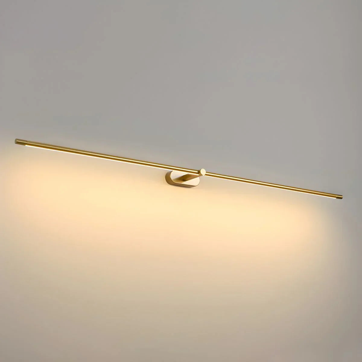 Minimalistyczna smukła liniowa lampa ścienna LED w kolorze czarno-złotym i białym | Ormexis