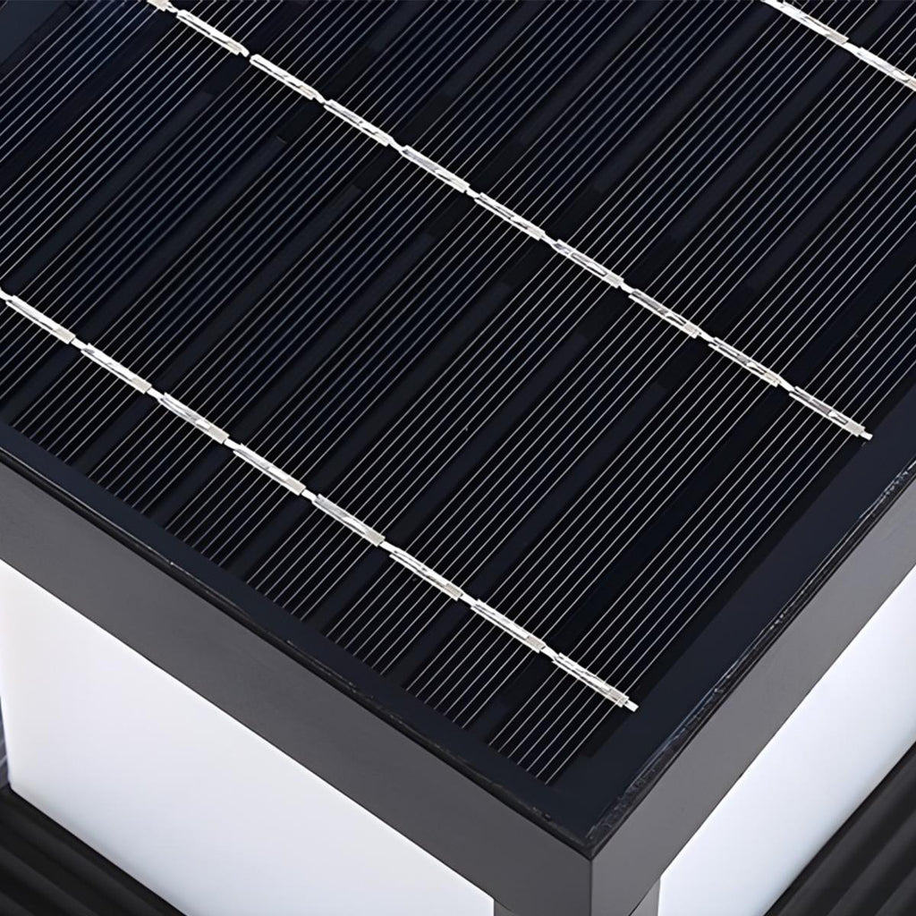 Luminária de poste minimalista com moldura geométrica | Ormexis