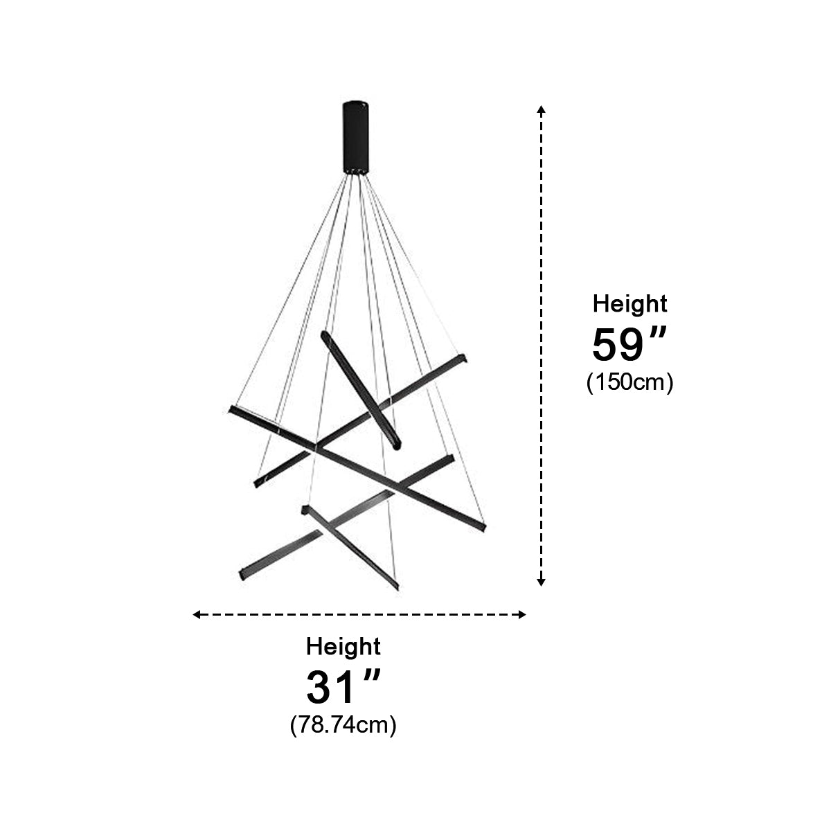Cross Line-loftslampe | Ormexis