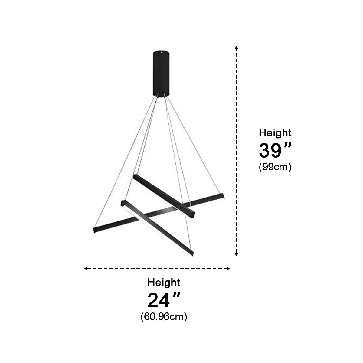 Cross Line-loftslampe | Ormexis