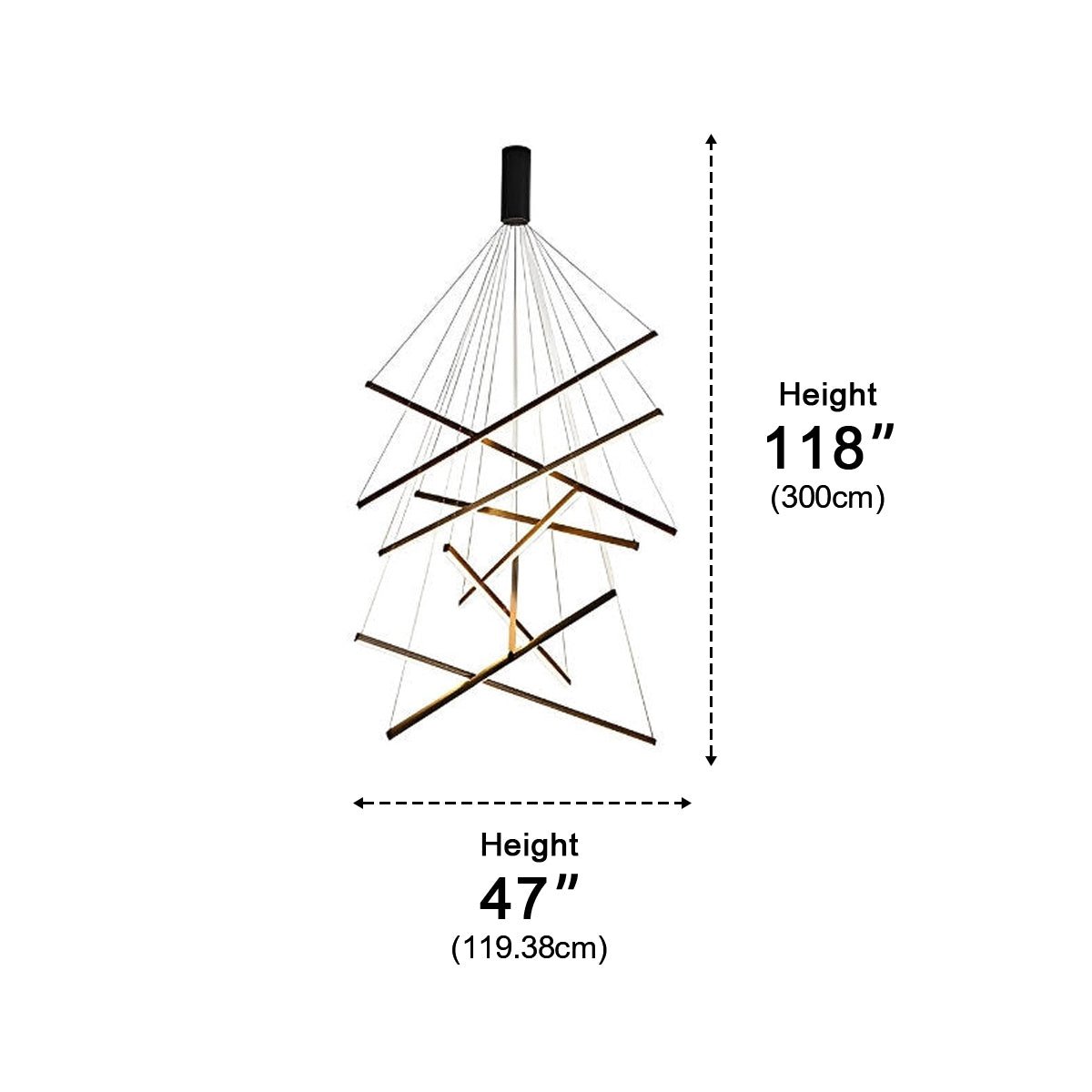 Cross Line-loftslampe | Ormexis