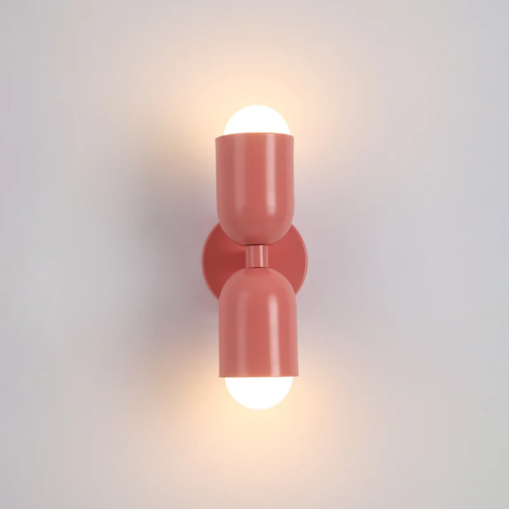 Modern Metal Cylinder Two Light Up And Down Wall Sconce | Ormexis