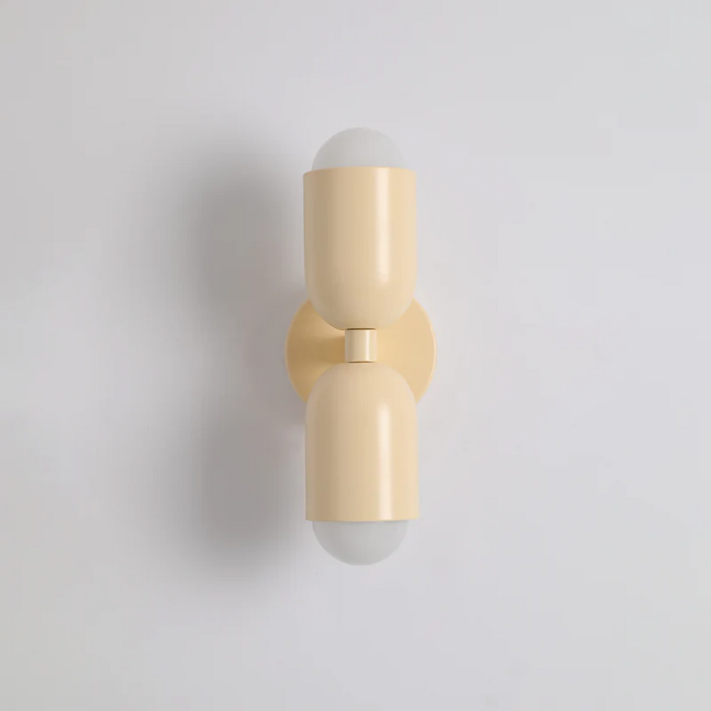 Modern Metal Cylinder Two Light Up And Down Wall Sconce | Ormexis