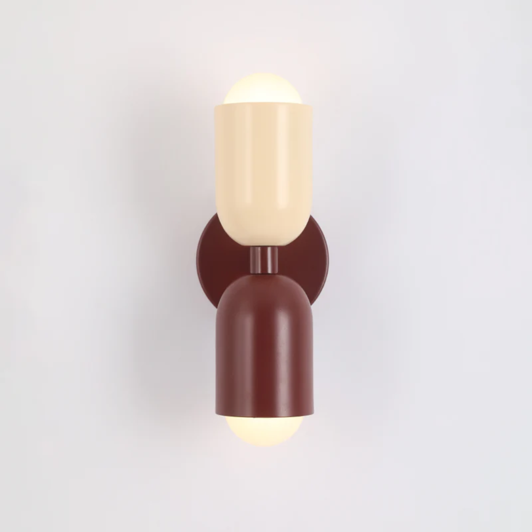 Modern Metal Cylinder Two Light Up And Down Wall Sconce | Ormexis