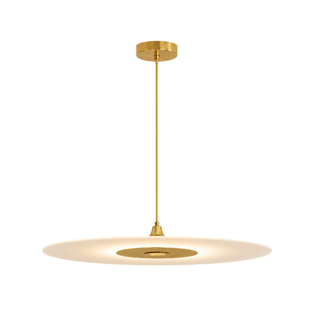 Moderní minimalistické ploché závěsné LED svítidlo v černé nebo zlaté barvě | Ormexis