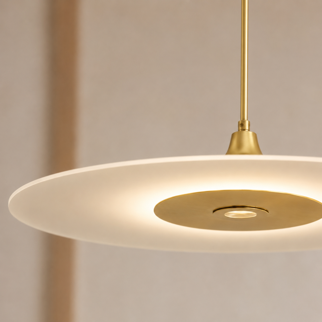 Moderní minimalistické ploché závěsné LED svítidlo v černé nebo zlaté barvě | Ormexis