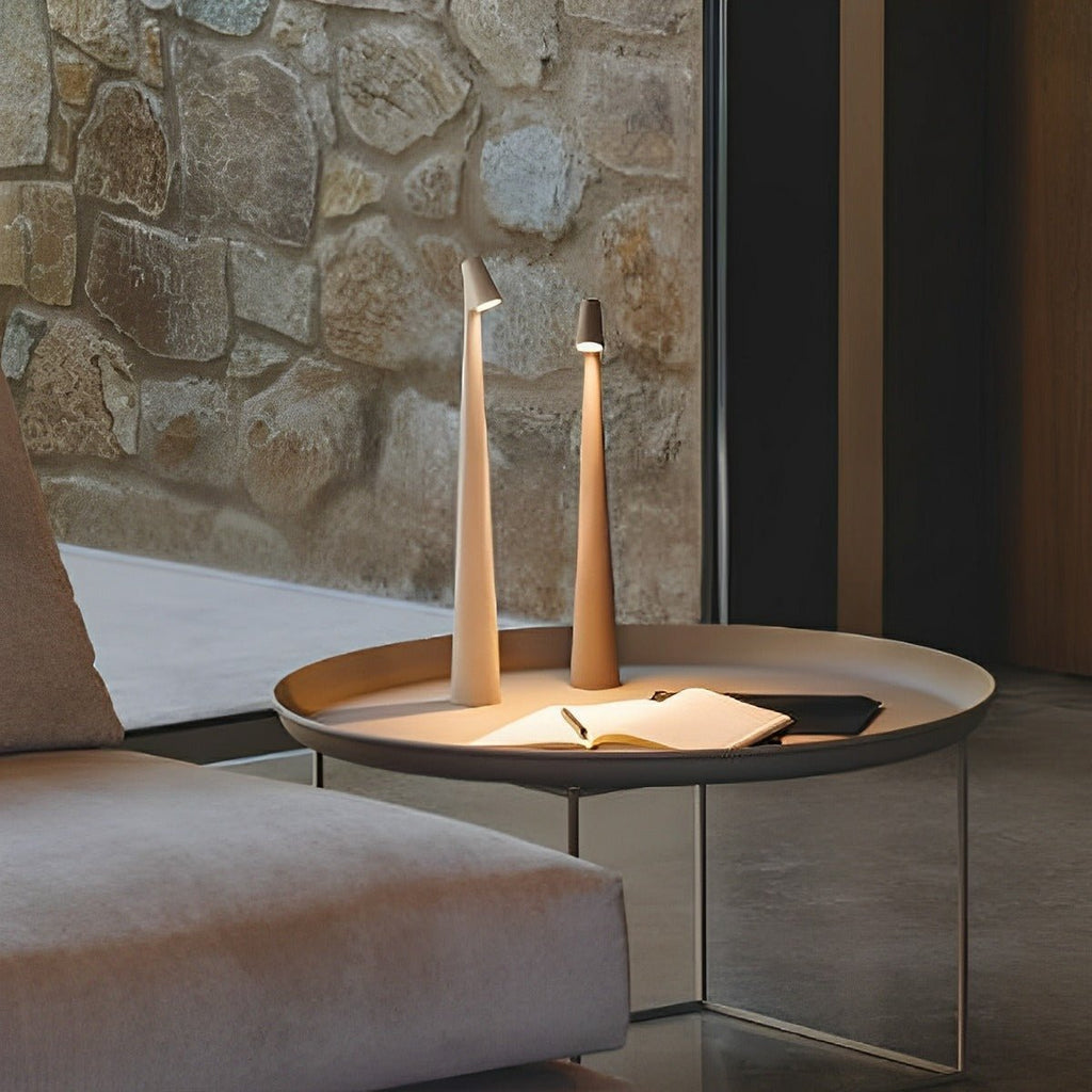 Angled Stem Taper Table Lamp | Ormexis