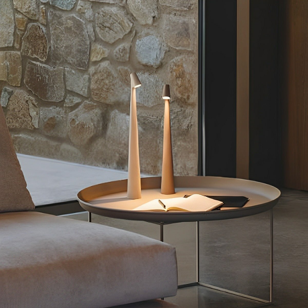 Angled Stem Taper Table Lamp | Ormexis