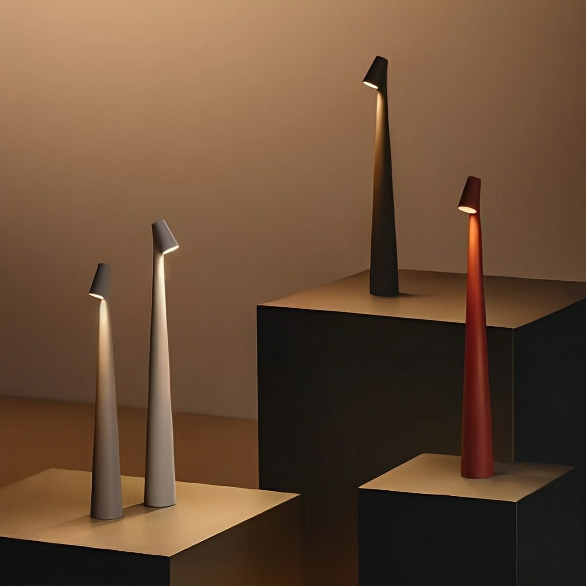 Angled Stem Taper Table Lamp | Ormexis