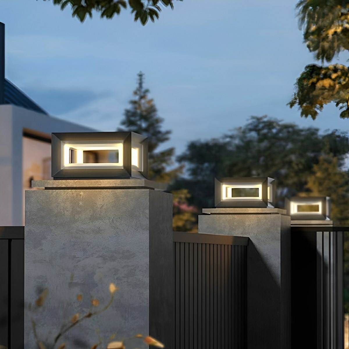 Rectangular LED Outdoor Pillar Light | Ormexis