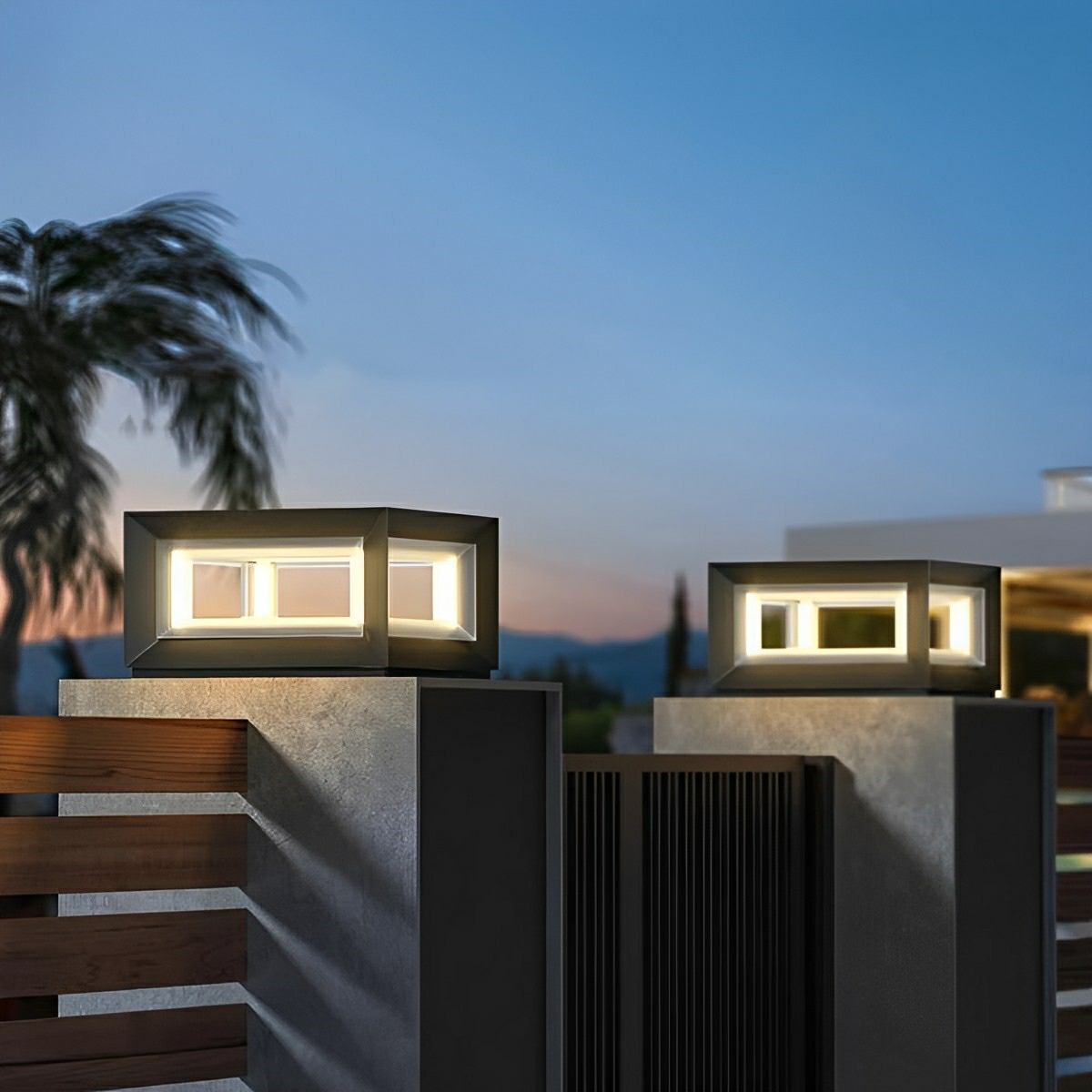 Rectangular LED Outdoor Pillar Light | Ormexis