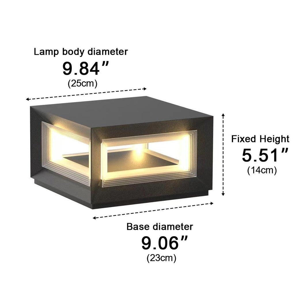 Rectangular LED Outdoor Pillar Light | Ormexis